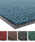 Heavy Duty Industrial Door Mat 3x10 Large Entrance Rug for Businesses and Lobbies, Scrapes Shoes, Slate Blue detail view
