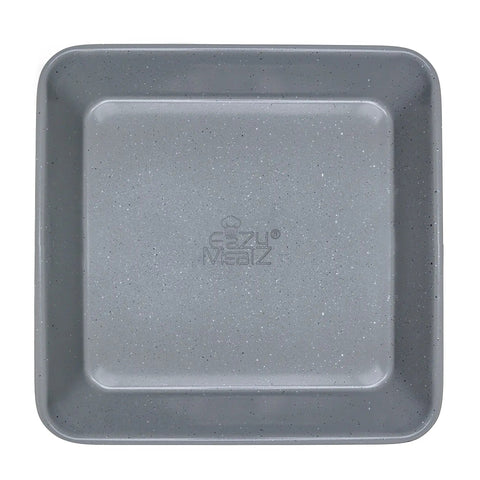 Air Fry Crisping Basket And Tray Set With Nonstick Bake Pan And Roasting Sheet showing square nonstick casserole pan