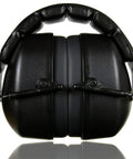 Front view of Ultra Comfortable Safety Ear Muffs With 31.5 dB SNR Noise Reduction For Hunting, Gun Range, And Yard Work, black design