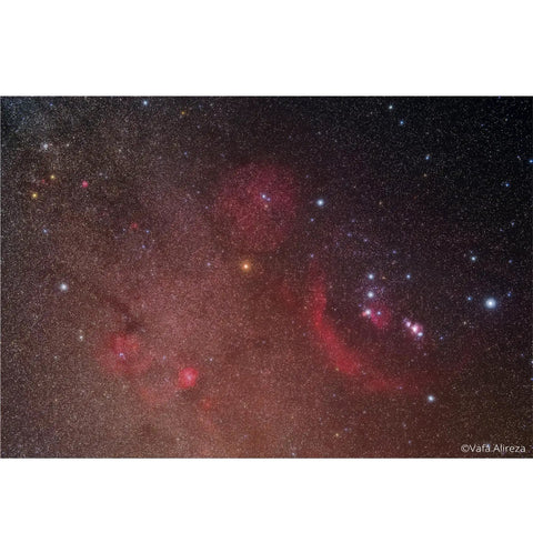 Night sky captured using SkyMemo S Portable Auto-Tracking Platform For Astrophotography In Red Your Go-To Setup With Polar Axis.