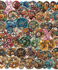 Dope Steampunk Gear Sticker Set 50pc For Journaling And Scrapbooking, Vintage Clockwork Gears And Resin Elements, Waterproof