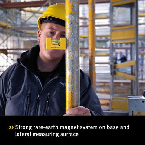 Slick Compact Magnetic Spirit Level Featuring Hardcore Rare Earth Magnet and Nifty Belt Clip, Precision Aluminum Vial Gauge Perfect for Tight Spaces and Drywall Work, Top Build Quality