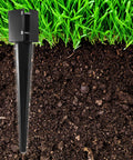 Heavy Duty 24 Inch Fence Post Anchor Ground Spike Set For 4x4 Posts Black Powder Coated Easy Install No Digging Or Concrete
