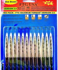 Durable Tapered Wood Drill Bits Set, 12 Piece, Size Nine Sixty Fourth Inch, packaged in plastic with Version 2.0 details.
