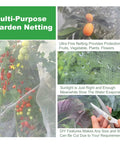 Four By Ten Foot Garden Netting Pest Barrier For Plants Keeps Bugs Out While Air Flows Fine Mesh 0.8mm By 1mm Bird Mosquito Barrier Netting