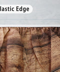 Round Outdoor Tablecloth With Umbrella Hole And Zippered Fitted Elastic Edge Wood Grain Look For Picnic Party And Patio