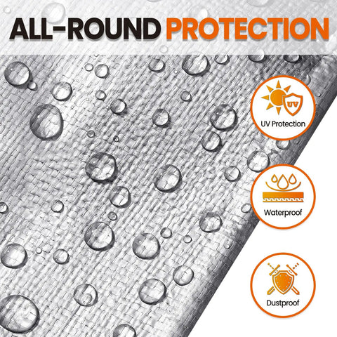 Heavy Duty Tarp 10x12 Ft 12 Mil Waterproof With Grommets Tough As Nails All Weather Shield UV Resistant And Tear Proof Plastic Cover