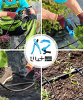 Using the 2 In 1 Drip Irrigation Hole Punch Cutter With Barbed Connectors For One Quarter Inch Fittings And 16 20 25 mm PE Pipe
