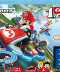 Box of Mario Kart Slot Car Race Track With Spinners Two Cars Included Starring Mario And Peach Battery Powered Beginner Racing Set