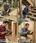 No Pre Drill Needed Outdoor Wood Deck Fasteners Size 10 X 3 Inches Rust Resistant Tan Epoxy Coated 5 Pound Pack in use