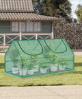 Compact 6 By 3 By 3 Feet Mini Greenhouse With Dual Zipper Doors Water Resistant And UV Protected For Flowers Vegetables And Herbs