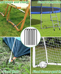 Heavy Duty Trampoline Stakes 12 Pack 12 Inch Ground Anchors U Shaped Galvanized Steel Rebar Stakes Screw In For High Wind Outdoor Safety Windproof Trampoline Anchors And Wind Reinforcement Kit securing outdoor equipment