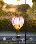 Heart Shaped Solar Lantern For Outdoor Decor Bright Hanging Light With Flickering Flame Garden Party Accent during rainfall