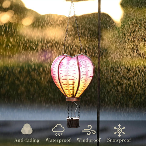 Heart Shaped Solar Lantern For Outdoor Decor Bright Hanging Light With Flickering Flame Garden Party Accent during rainfall