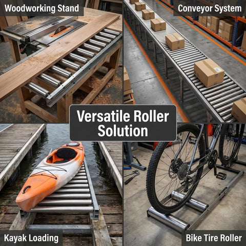 Stainless Steel Conveyor Rollers, 2 Inch Dia By 12 Inch Long, heavy duty galvanized rollers in versatile applications for logistics.