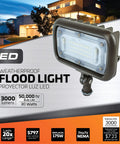Two Pack LED Wall Wash Flood Light Set Outdoor 30W Die Cast Aluminum Bronze Weatherproof Landscape Lighting With 2695 Lumens At 3000K Warm White 120 To 277V Half Inch Knuckle Mount Ideal For Yard Wall Garden Sign Lighting shown in night setting