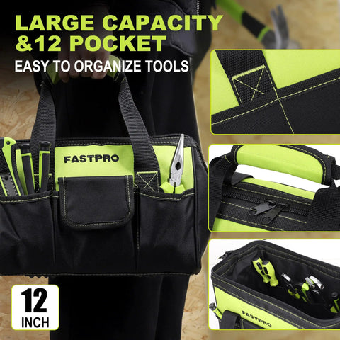 220-Piece Home Tool Set For DIYers And Weekend Warriors, Complete Household Repair Kit With Pliers, Screwdrivers, Wrenches, And A 12-Inch Wide Mouth Green Tool Bag For Easy Organization