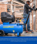 Kickass Oil Free Portable Air Compressor 8 Gallon Horizontal Tank 150 PSI Max Pressure Plug And Play Setup Built Different Quick Fill Powerhouse in use.