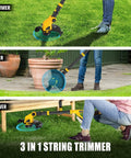 3 In 1 Cordless String Trimmer Tool Only, 12 Inch Auto Feed Weed Eater, Lightweight Electric Weed Wacker And Edger for Lawn