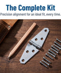 Beefy 6 Pack Heavy Duty Strap Hinges 4 Inch Iron T Shape With Mounting Screws For Light Masonry Door Frames Exterior And Residential Use 180 Degree Opening Durable Silver Finish hinge and screws on wood