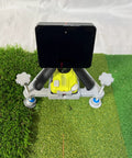 Top view of Leveling And Alignment Stand For R10 Launch Monitor Compatible With Ryobi ELL1501 on artificial grass