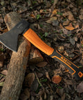 Compact Outdoor Camp Hatchet For Splitting And Kindling Wood With Forged Steel Blade Anti Slip Shock Reduction Handle