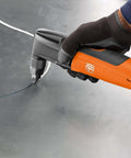 18 Gauge Nibbler With Rotating Punch For Longer Tool Life, 7.5 Ft Per Min Cutting Speed in action on sheet metal