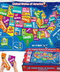Map Puzzle For Kids Ages 4 To 8 With 50 State Shaped Pieces 103 Piece USA Map Floor Puzzle Large 18x24 Learning Toy for Geography
