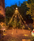 2 Pack 9 Ft Outdoor String Light Poles With Adjustable Height And Wide Top Hook For Deck Backyard Parties Christmas Garden Ambiance