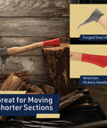 15 Inch Pickaroon Log Lifter With Steel Head and Hickory Handle, ideal for dragging logs and firewood handling, side view