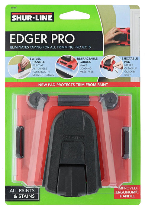 Paint Edger Pro Kit With Two Pack Painter's Pad Refills For Crisp Baseboard And Ceiling Edges, Adjustable Pole For Long Reach, Pro Grade DIY Painter's Tool For Precise Edges That Make Clean Lines Fast And Easy