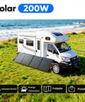 On The Go 200W Foldable Monocrystalline Solar Panel With ETFE Coating 23.5 Percent Efficient Solar Charger near RV