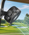 Rechargeable Magnetic Golf Cart Fan With Light And 12000mAh Battery Dual Magnet Base For Easy Mount On EZGO Club Car Yamaha