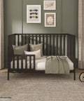 Toddler Guard Rail For Convertible Crib In Chocolate Chip Finish Solid Wood Bed Rail For Easy Toddler Bed Conversion