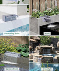 Transparent Acrylic Pool Waterfall Spillway For Garden Patio And Koi Ponds, 23.6 Inch Outdoor Water Feature installed in various settings