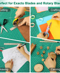 Density Upgraded 18x24 Self Healing Sewing And Cutting Mat used for cutting, crafting, drawing, and carving with various tools