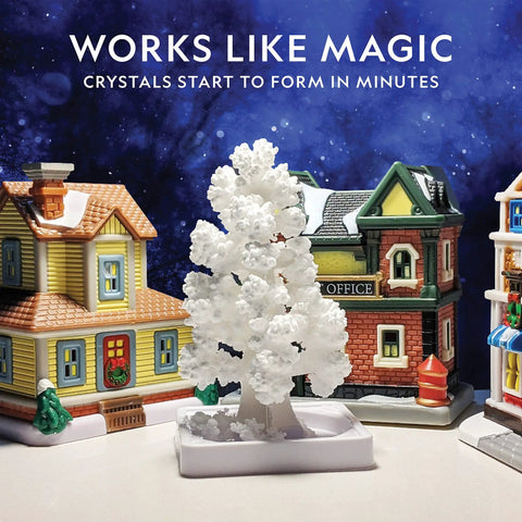 Crystal Growing Kit For Kids Grow A Crystal Garden In Just 6 Hours Hands On STEM Craft with tree forming crystals by model houses.