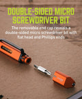 Upgrade Your Pocket Game With This Scrybe Bolt Action Multitool Pen In Sleek Gray showing double-sided micro screwdriver bit.