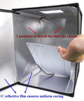 Interior of UV Resin Curing Box With Adjustable Brightness 48W 395nm UV LED Curing Light showing light installation positions and reflective film