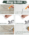 Easy to use steps for Self Leveling Concrete Crack Filler for Driveways and Patios, Heavy Duty All Weather Elastic Sealant
