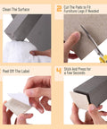 Installation steps for Felt Furniture Pads Set With 133 Pieces Brown And Beige Chair Leg Protectors for hardwood floors.