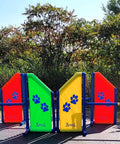 Angled Wing Jump For Dog Agility, Heavy Duty PVC Obstacle For Indoor Or Outdoor Training, 48 Inch Bar, Lightweight Yet Sturdy