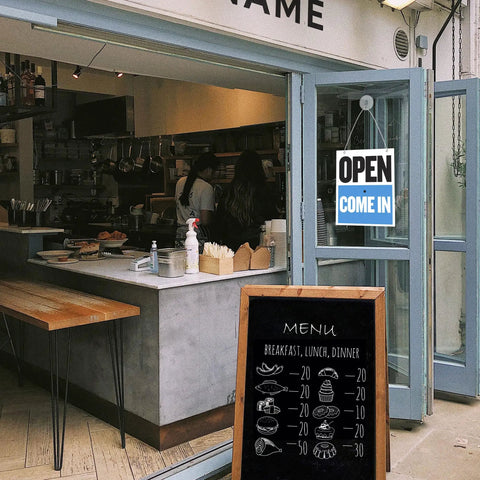 Open Closed Sign With Will Return Clock Double Sided For Shops Salons Offices And Receptions Featuring Hanging Chain