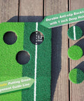 Indoor Putting Green Kit With Foldable 8 Foot Mat For Home Office Practice, Realistic True Roll Surface With Upslope, hole details