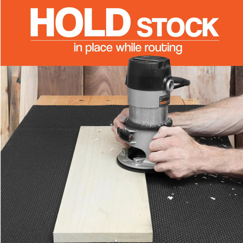 Heavy Duty Non Slip Rubber Mat 24 By 48 Inch For Woodworking Router Table And Workbench Anti Skid CNC Tool Mat in use