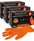 Premium 8 Mil Orange Nitrile Work Gloves Engineered With Diamond Texture For Rock Solid Grip And Top Shield Protection, Set Of Three Hundred Small Powder Free Disposable Safety Gloves That Are Latex Free Food Safe And Built Tough For Any Daily Grind.
