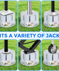 Six Inch Height Trailer Jack Block Heavy Duty 40000 Lbs RV Camper Stabilizer Blocks For Travel Trailers Tongue Jack And Fifth Wheels Scissor Style Stabilizers 1 Pack Built From Weather Resistant Polymer used with various jacks on grass