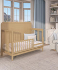 Toddler Bed Rail Guard Conversion Kit for Full Size Cribs to Toddler Beds, Durable Pinewood Safety Rail, Natural Oak Finish, Amazon Exclusive