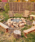 Heavy Duty Galvanized Fire Pit Ring For Outdoor Wood Burning 8 Piece Metal Firepit Liner With 0.8mm Thick Steel in backyard setup