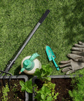 Long Hand Cultivator with Telescopic Handle and Soft Grip for Easy Digging and Loosening and Weeding in the Garden 4 Tooth Carbon Steel